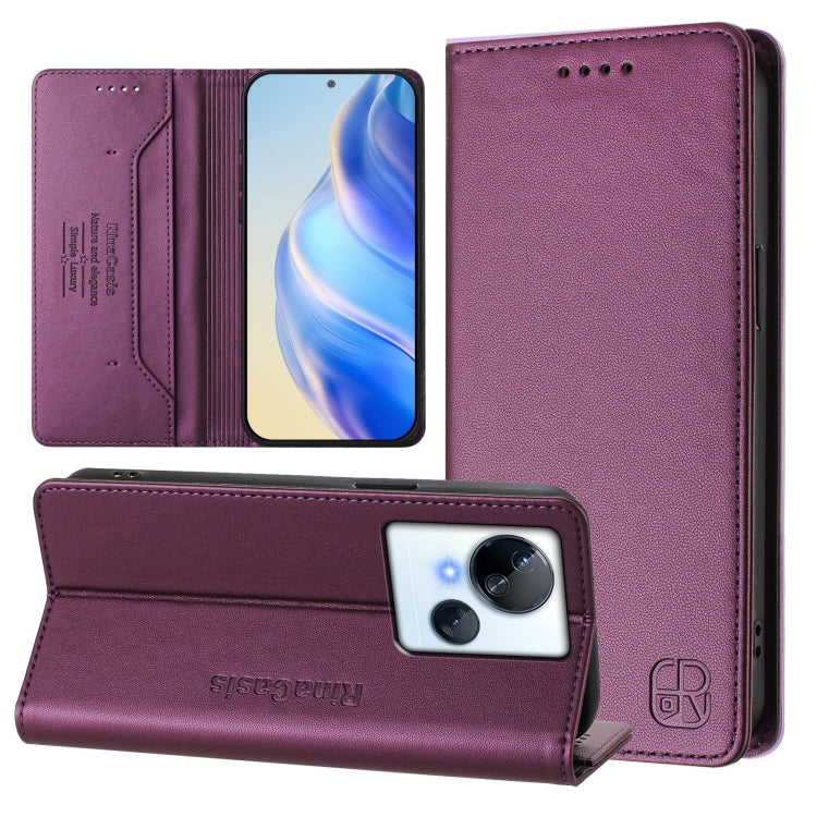 RC01 Dual-Folded Magnetic Suction RFID Leather Phone Case, For Tecno Pova 5, For Tecno Camon 20 Premier 5G, For Tecno Camon 20 Pro 5G, For Tecno Camon 20 4G / 20 Pro 4G, For Tecno Pop 7/ 7 Pro / Spark GO 2023, For Tecno Spark 10 5G
