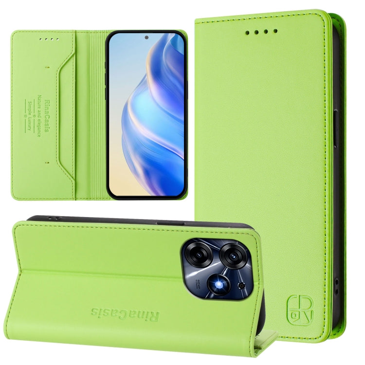 RC01 Dual-Folded Magnetic Suction RFID Leather Phone Case, For Tecno Spark 10C / 10 4G, For Tecno Spark 10 Pro 5G / K17 4G, For Tecno Spark 20 Pro 5G, For Tecno Camon 19 / 19 Pro 5G, For Tecno Pova 4 Pro 4G, For Tecno Pova 4