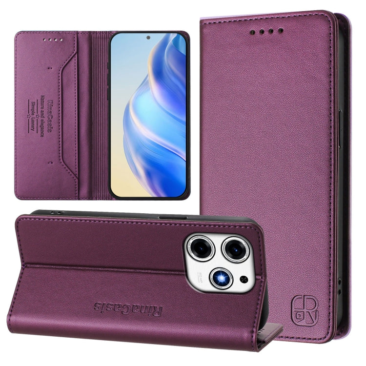 RC01 Dual-Folded Magnetic Suction RFID Leather Phone Case, For Tecno Pop 6C / itel A18, For Tecno Spark 10 Pro Magic, For Tecno Camon 30 Premier 5G, For Tecno Pova 6 Neo, For Tecno Pova 6 4G, For Tecno Pova 6 5G / 6 Pro 5G