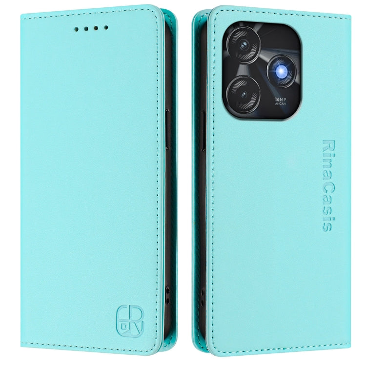 RC01 Dual-Folded Magnetic Suction RFID Leather Phone Case, For Tecno Spark 10C / 10 4G, For Tecno Spark 10 Pro 5G / K17 4G, For Tecno Spark 20 Pro 5G, For Tecno Camon 19 / 19 Pro 5G, For Tecno Pova 4 Pro 4G, For Tecno Pova 4
