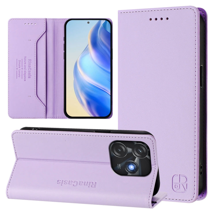 RC01 Dual-Folded Magnetic Suction RFID Leather Phone Case, For Tecno Spark 10C / 10 4G, For Tecno Spark 10 Pro 5G / K17 4G, For Tecno Spark 20 Pro 5G, For Tecno Camon 19 / 19 Pro 5G, For Tecno Pova 4 Pro 4G, For Tecno Pova 4