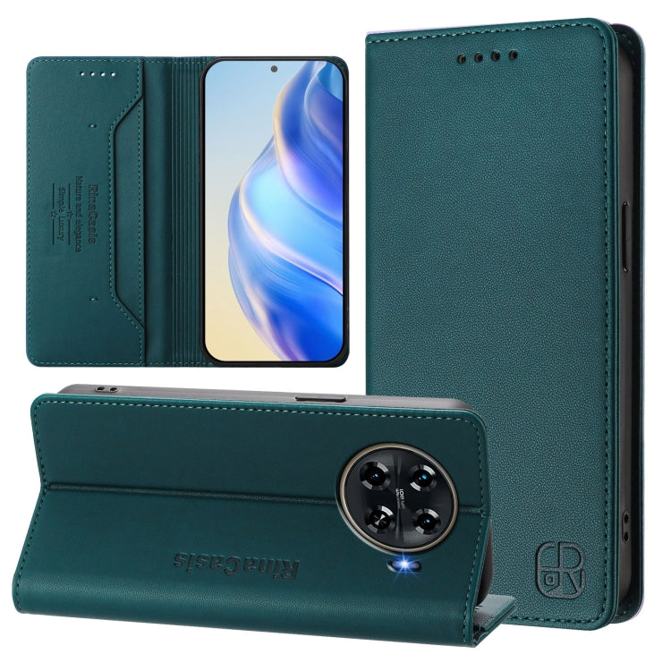 RC01 Dual-Folded Magnetic Suction RFID Leather Phone Case, For Tecno Camon 30 Pro 5G, For Tecno Camon 30 4G / 5G, For Tecno Spark 20 Pro+ 4G, For Tecno Spark GO 2024 4G, For Tecno Pova 5 Pro 5G, For Tecno Pova Neo 3