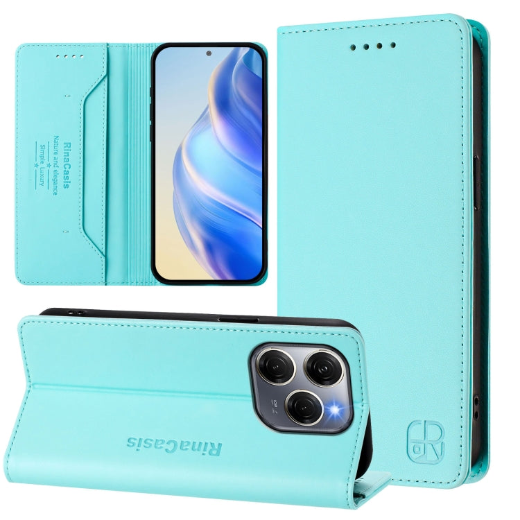 RC01 Dual-Folded Magnetic Suction RFID Leather Phone Case, For Tecno Spark 10C / 10 4G, For Tecno Spark 10 Pro 5G / K17 4G, For Tecno Spark 20 Pro 5G, For Tecno Camon 19 / 19 Pro 5G, For Tecno Pova 4 Pro 4G, For Tecno Pova 4