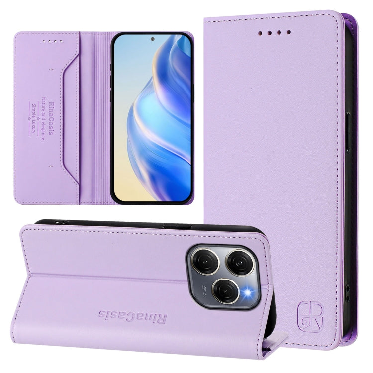 RC01 Dual-Folded Magnetic Suction RFID Leather Phone Case, For Tecno Spark 10C / 10 4G, For Tecno Spark 10 Pro 5G / K17 4G, For Tecno Spark 20 Pro 5G, For Tecno Camon 19 / 19 Pro 5G, For Tecno Pova 4 Pro 4G, For Tecno Pova 4
