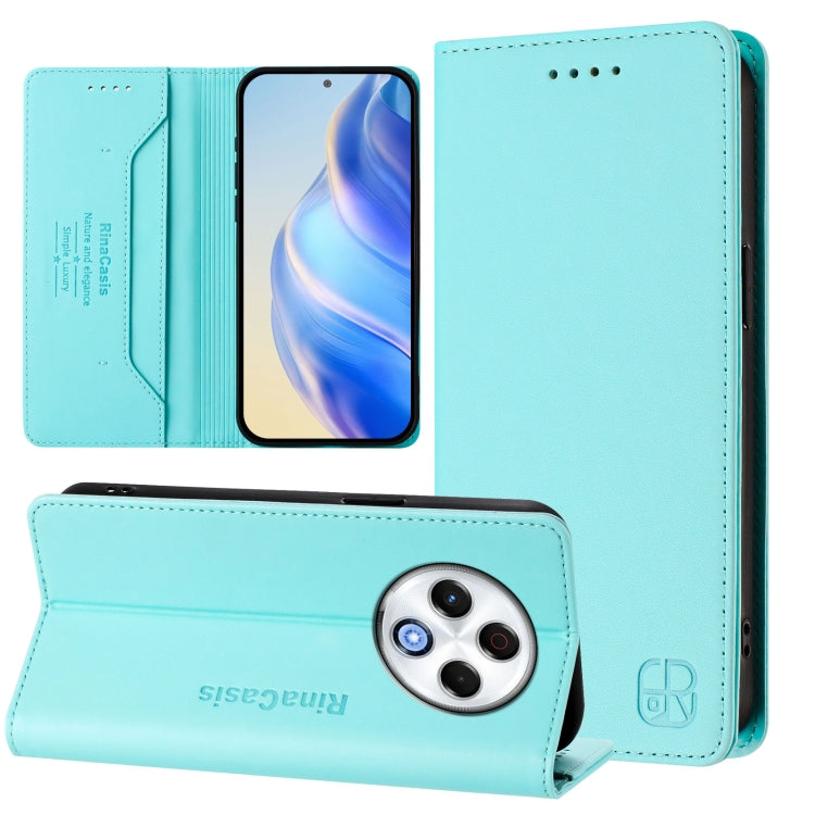 RC01 Dual-Folded Magnetic Suction RFID Leather Phone Case, For Tecno Camon 30S / 30S Pro 5G, For Tecno Spark 30 5G / Pova 6 Neo 5G, For Tecno Spark 30 Pro 4G, For Tecno Spark 30 4G, For Tecno Spark 30C 5G / Pop 9 5G, For Tecno Spark 30C
