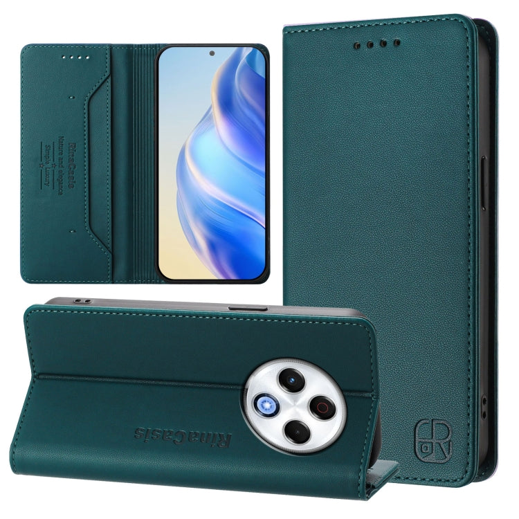 RC01 Dual-Folded Magnetic Suction RFID Leather Phone Case, For Tecno Camon 30S / 30S Pro 5G, For Tecno Spark 30 5G / Pova 6 Neo 5G, For Tecno Spark 30 Pro 4G, For Tecno Spark 30 4G, For Tecno Spark 30C 5G / Pop 9 5G, For Tecno Spark 30C