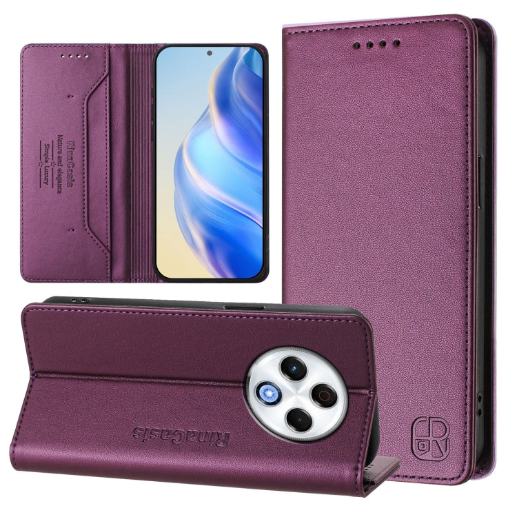RC01 Dual-Folded Magnetic Suction RFID Leather Phone Case, For Tecno Camon 30S / 30S Pro 5G, For Tecno Spark 30 5G / Pova 6 Neo 5G, For Tecno Spark 30 Pro 4G, For Tecno Spark 30 4G, For Tecno Spark 30C 5G / Pop 9 5G, For Tecno Spark 30C
