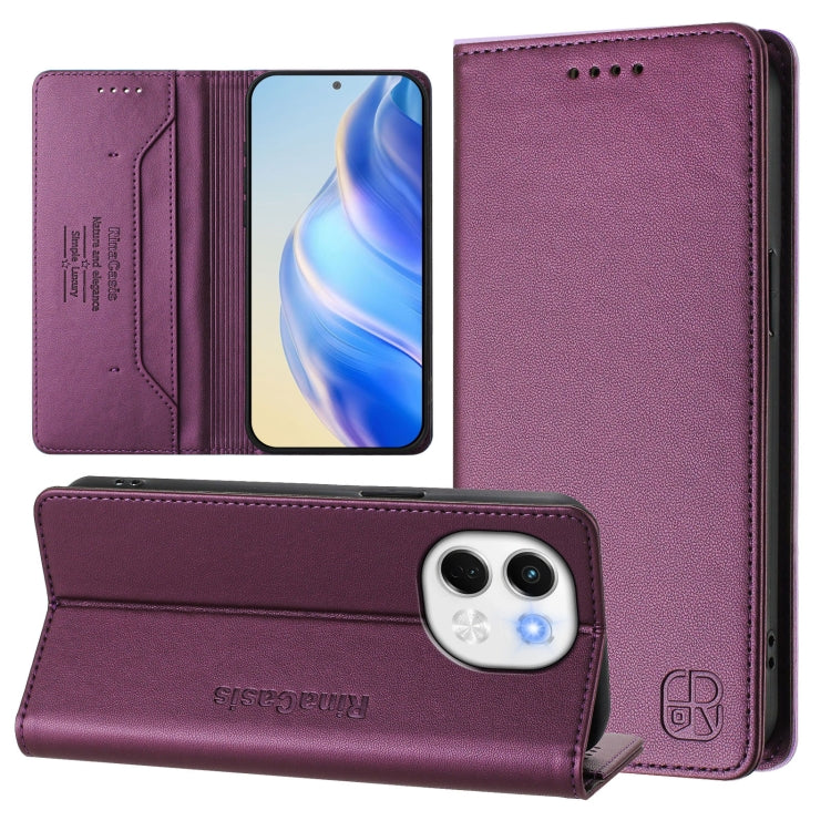 RC01 Dual-Folded Magnetic Suction RFID Leather Phone Case, For Tecno Camon 30S / 30S Pro 5G, For Tecno Spark 30 5G / Pova 6 Neo 5G, For Tecno Spark 30 Pro 4G, For Tecno Spark 30 4G, For Tecno Spark 30C 5G / Pop 9 5G, For Tecno Spark 30C