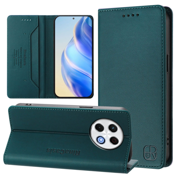RC01 Dual-Folded Magnetic Suction RFID Leather Phone Case, For Tecno Camon 30S / 30S Pro 5G, For Tecno Spark 30 5G / Pova 6 Neo 5G, For Tecno Spark 30 Pro 4G, For Tecno Spark 30 4G, For Tecno Spark 30C 5G / Pop 9 5G, For Tecno Spark 30C
