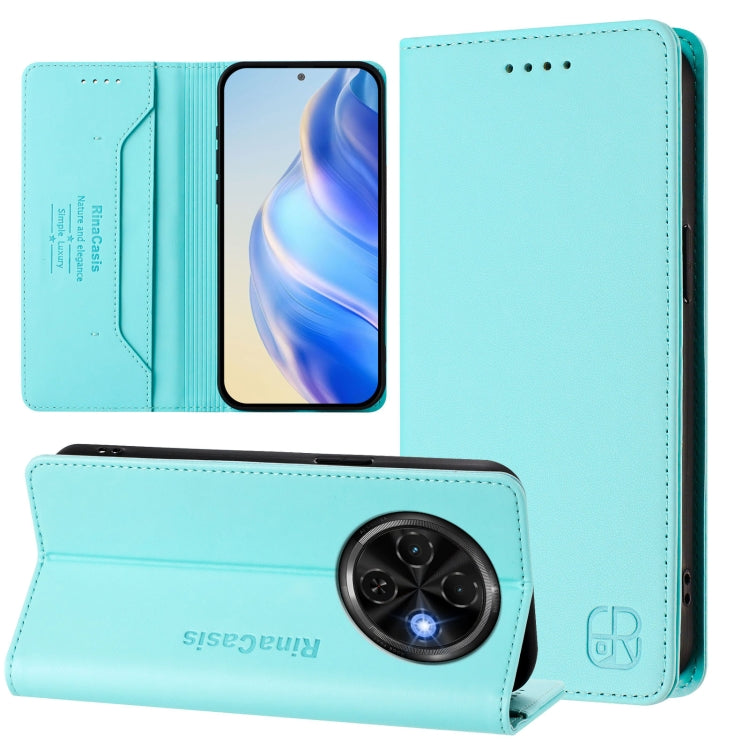 RC01 Dual-Folded Magnetic Suction RFID Leather Phone Case, For Tecno Camon 30S / 30S Pro 5G, For Tecno Spark 30 5G / Pova 6 Neo 5G, For Tecno Spark 30 Pro 4G, For Tecno Spark 30 4G, For Tecno Spark 30C 5G / Pop 9 5G, For Tecno Spark 30C