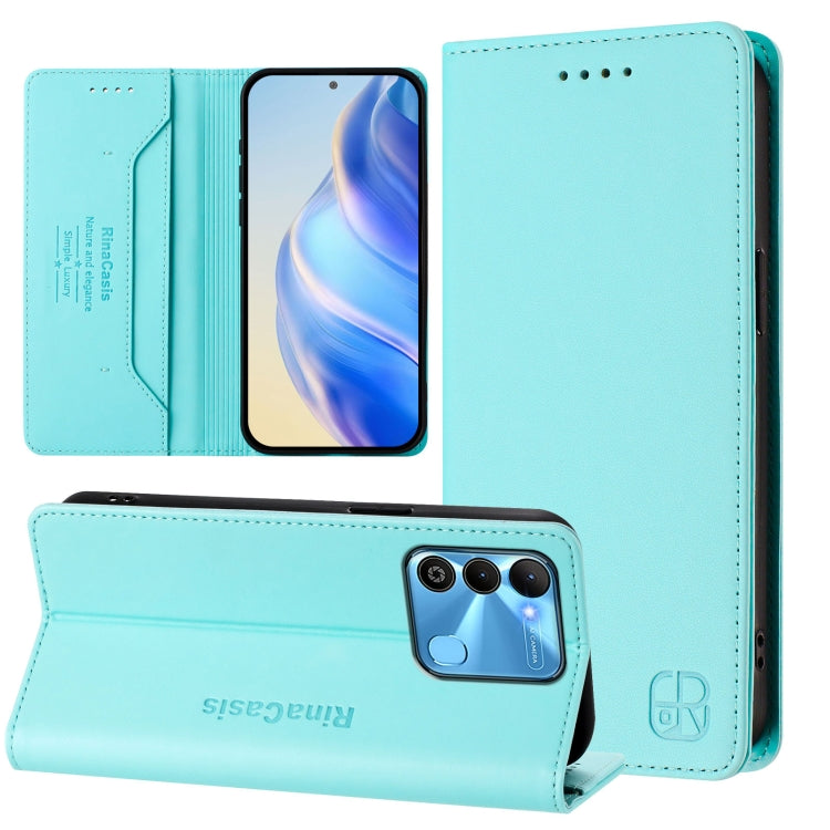RC01 Dual-Folded Magnetic Suction RFID Leather Phone Case, For Tecno Pova Neo 2, For Tecno Spark GO 2022 / 8C / 9, For Tecno Spark 9T / 9 Pro, For Tecno Pova 3, For Tecno Pop 5, For Tecno Spark 7P
