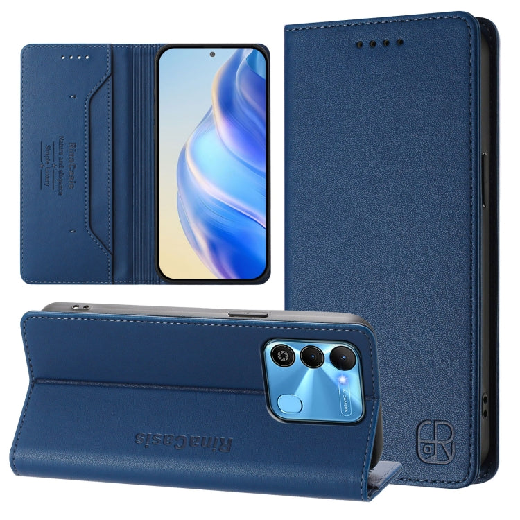 RC01 Dual-Folded Magnetic Suction RFID Leather Phone Case, For Tecno Pova Neo 2, For Tecno Spark GO 2022 / 8C / 9, For Tecno Spark 9T / 9 Pro, For Tecno Pova 3, For Tecno Pop 5, For Tecno Spark 7P