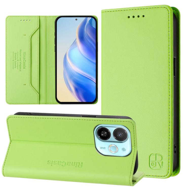 RC01 Dual-Folded Magnetic Suction RFID Leather Phone Case, For Tecno Camon 30S / 30S Pro 5G, For Tecno Spark 30 5G / Pova 6 Neo 5G, For Tecno Spark 30 Pro 4G, For Tecno Spark 30 4G, For Tecno Spark 30C 5G / Pop 9 5G, For Tecno Spark 30C