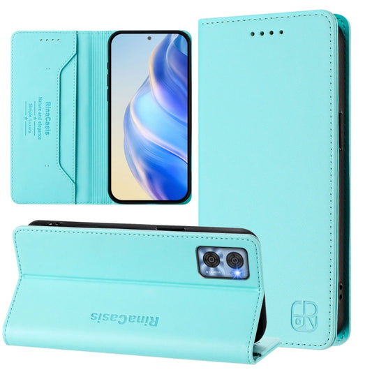 RC01 Dual-Folded Magnetic Suction RFID Leather Phone Case, For Motorola Moto E22 / Moto E22i, For Motorola Moto S30 Pro / Edge 30 Fusion, For Motorola Moto G22 / E32 / E32s, For Motorola Moto G62 5G / Moto G62 India