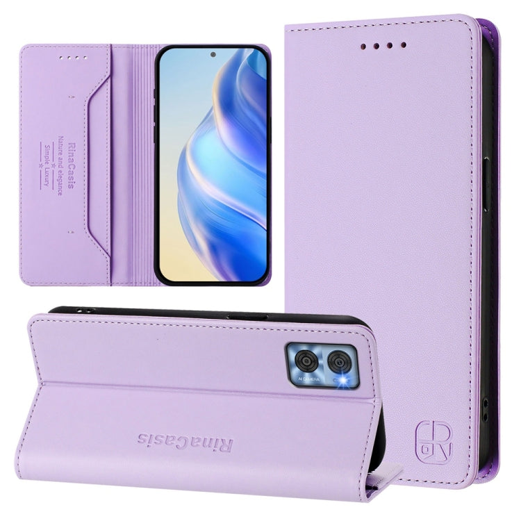 RC01 Dual-Folded Magnetic Suction RFID Leather Phone Case, For Motorola Moto E22 / Moto E22i, For Motorola Moto S30 Pro / Edge 30 Fusion, For Motorola Moto G22 / E32 / E32s, For Motorola Moto G62 5G / Moto G62 India                                     ...