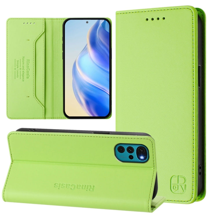 RC01 Dual-Folded Magnetic Suction RFID Leather Phone Case, For Motorola Moto E22 / Moto E22i, For Motorola Moto S30 Pro / Edge 30 Fusion, For Motorola Moto G22 / E32 / E32s, For Motorola Moto G62 5G / Moto G62 India                                     ...