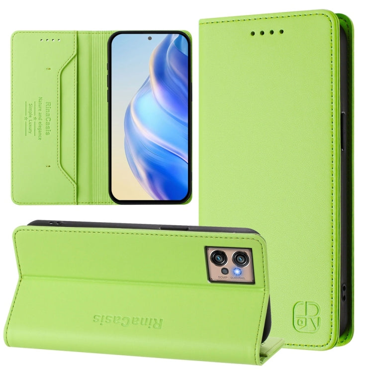 RC01 Dual-Folded Magnetic Suction RFID Leather Phone Case, For Motorola Moto E22 / Moto E22i, For Motorola Moto S30 Pro / Edge 30 Fusion, For Motorola Moto G22 / E32 / E32s, For Motorola Moto G62 5G / Moto G62 India                                     ...