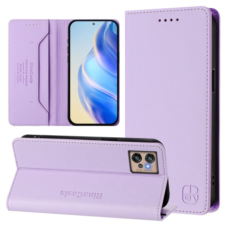 RC01 Dual-Folded Magnetic Suction RFID Leather Phone Case, For Motorola Moto E22 / Moto E22i, For Motorola Moto S30 Pro / Edge 30 Fusion, For Motorola Moto G22 / E32 / E32s, For Motorola Moto G62 5G / Moto G62 India                                     ...