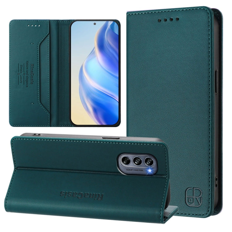 RC01 Dual-Folded Magnetic Suction RFID Leather Phone Case, For Motorola Moto E22 / Moto E22i, For Motorola Moto S30 Pro / Edge 30 Fusion, For Motorola Moto G22 / E32 / E32s, For Motorola Moto G62 5G / Moto G62 India                                     ...