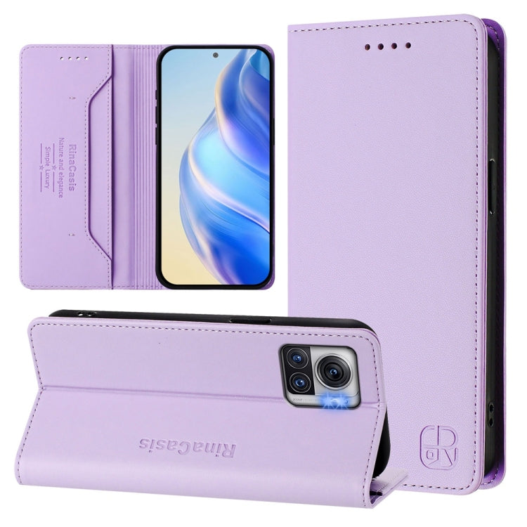 RC01 Dual-Folded Magnetic Suction RFID Leather Phone Case, For Motorola Moto E22 / Moto E22i, For Motorola Moto S30 Pro / Edge 30 Fusion, For Motorola Moto G22 / E32 / E32s, For Motorola Moto G62 5G / Moto G62 India                                     ...