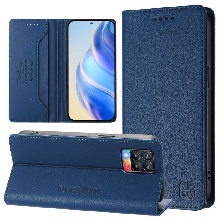 RC01 Dual-Folded Magnetic Suction RFID Leather Phone Case, For Realme C20 / C11 2021 / C21, For Realme C21Y, For Realme C25 / C15 / C12 / C25s, For Realme 8 4G / 8 Pro 4G