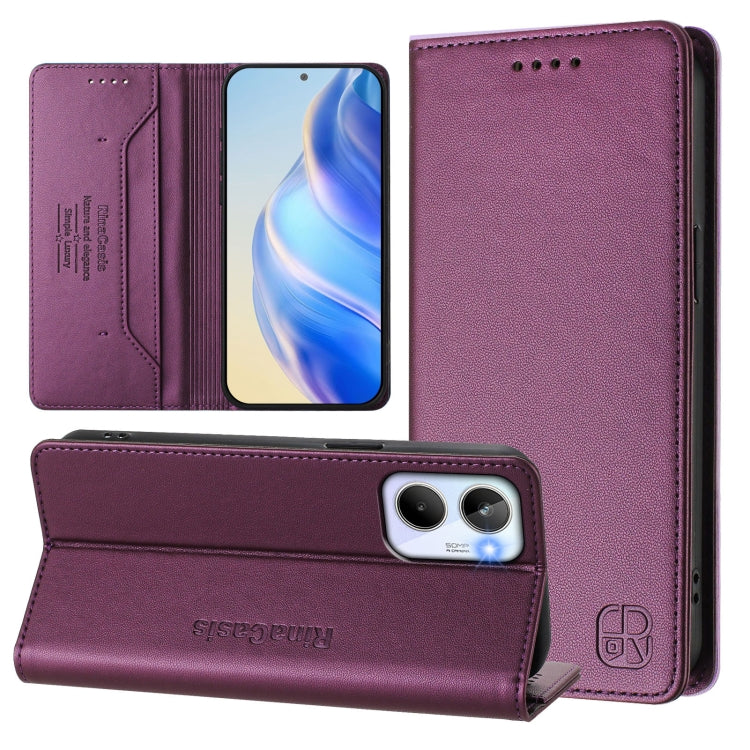 RC01 Dual-Folded Magnetic Suction RFID Leather Phone Case, For Realme 10T 5G / 10s 5G / 9i 5G Indian, For Realme GT3 5G / GT Neo 5 240W, For Realme GT 5G / GT Neo 5G, For Realme 10 Pro 5G, For Realme 10 Pro+ 5G, For Realme 10 4G Global