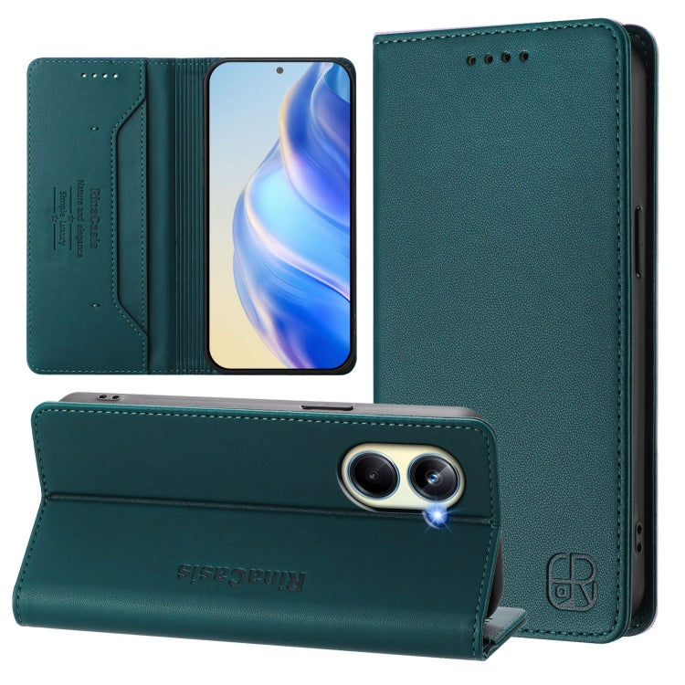 RC01 Dual-Folded Magnetic Suction RFID Leather Phone Case, For Realme 10T 5G / 10s 5G / 9i 5G Indian, For Realme GT3 5G / GT Neo 5 240W, For Realme GT 5G / GT Neo 5G, For Realme 10 Pro 5G, For Realme 10 Pro+ 5G, For Realme 10 4G Global