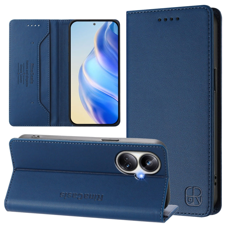 RC01 Dual-Folded Magnetic Suction RFID Leather Phone Case, For Realme 10T 5G / 10s 5G / 9i 5G Indian, For Realme GT3 5G / GT Neo 5 240W, For Realme GT 5G / GT Neo 5G, For Realme 10 Pro 5G, For Realme 10 Pro+ 5G, For Realme 10 4G Global