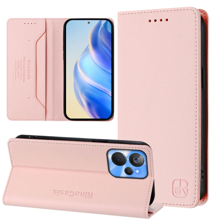 RC01 Dual-Folded Magnetic Suction RFID Leather Phone Case, For Realme 10T 5G / 10s 5G / 9i 5G Indian, For Realme GT3 5G / GT Neo 5 240W, For Realme GT 5G / GT Neo 5G, For Realme 10 Pro 5G, For Realme 10 Pro+ 5G, For Realme 10 4G Global