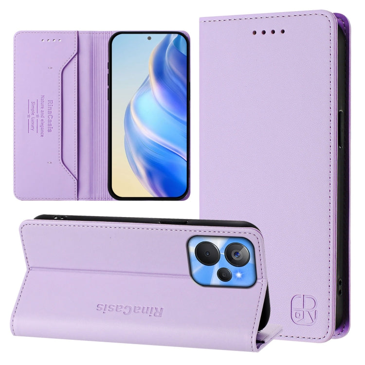 RC01 Dual-Folded Magnetic Suction RFID Leather Phone Case, For Realme 10T 5G / 10s 5G / 9i 5G Indian, For Realme GT3 5G / GT Neo 5 240W, For Realme GT 5G / GT Neo 5G, For Realme 10 Pro 5G, For Realme 10 Pro+ 5G, For Realme 10 4G Global