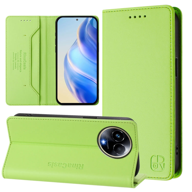 RC01 Dual-Folded Magnetic Suction RFID Leather Phone Case, For Realme GT5 5G / GT5 5G 240W, For Realme 11 5G Global / 11X 5G, For Realme Narzo 60 Pro, For Realme C65 4G Global, For Realme C55 4G Global / Narzo N55, For Realme C33 2022 / 2023 Global