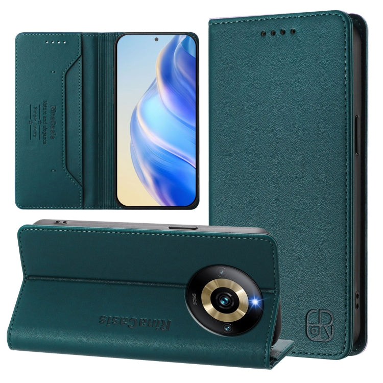 RC01 Dual-Folded Magnetic Suction RFID Leather Phone Case, For Realme GT5 5G / GT5 5G 240W, For Realme 11 5G Global / 11X 5G, For Realme Narzo 60 Pro, For Realme C65 4G Global, For Realme C55 4G Global / Narzo N55, For Realme C33 2022 / 2023 Global