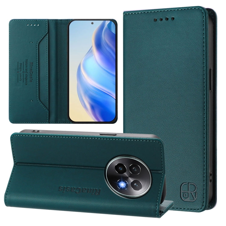 RC01 Dual-Folded Magnetic Suction RFID Leather Phone Case, For Realme C63 5G Global, For Realme Note 60 4G / C61 4G India, For Realme 13+ 5G, For Realme 13 Pro / 13 Pro+ 5G, For Realme GT 6 5G / GT 6T 5G Global, For Realme C63 / C61 4G Global