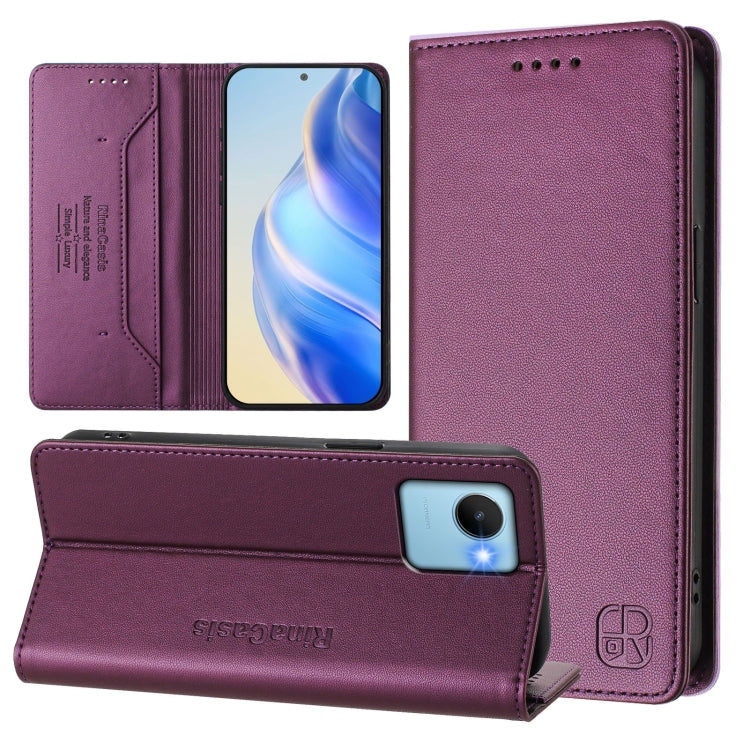 RC01 Dual-Folded Magnetic Suction RFID Leather Phone Case, For Realme C30 4G / Narzo 50i Prime / C30s, For Realme GT Neo 3T, For Realme 9 Pro+ 5G / 9 4G Global, For Realme GT Neo 3, For Realme 8 5G / 9 5G Indian / V13 5G                                ...