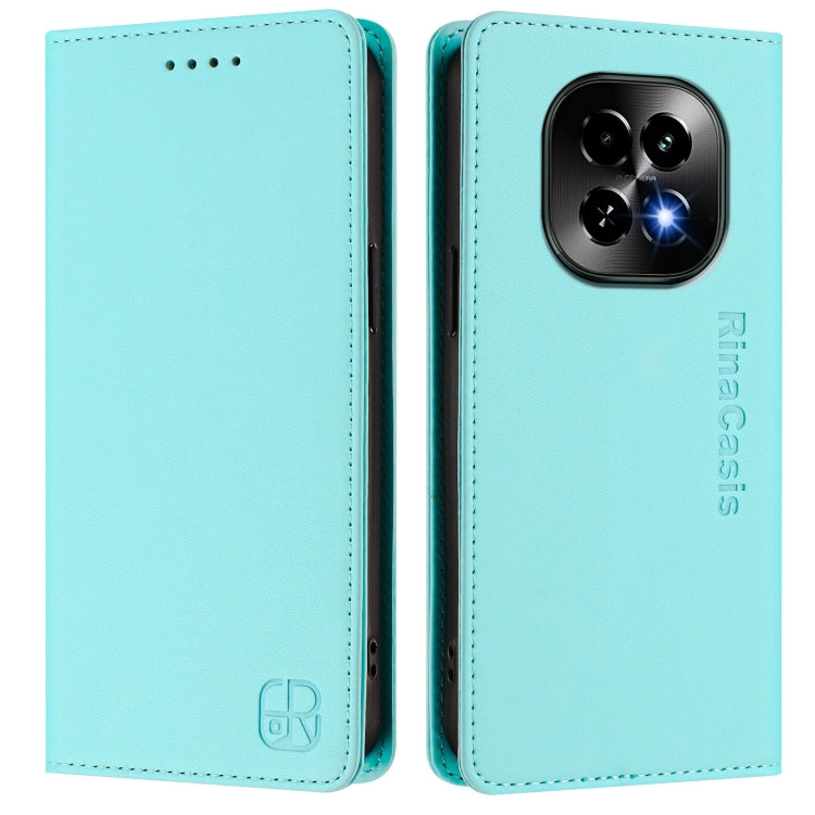 RC01 Dual-Folded Magnetic Suction RFID Leather Phone Case, For Realme C63 5G Global, For Realme Note 60 4G / C61 4G India, For Realme 13+ 5G, For Realme 13 Pro / 13 Pro+ 5G, For Realme GT 6 5G / GT 6T 5G Global, For Realme C63 / C61 4G Global