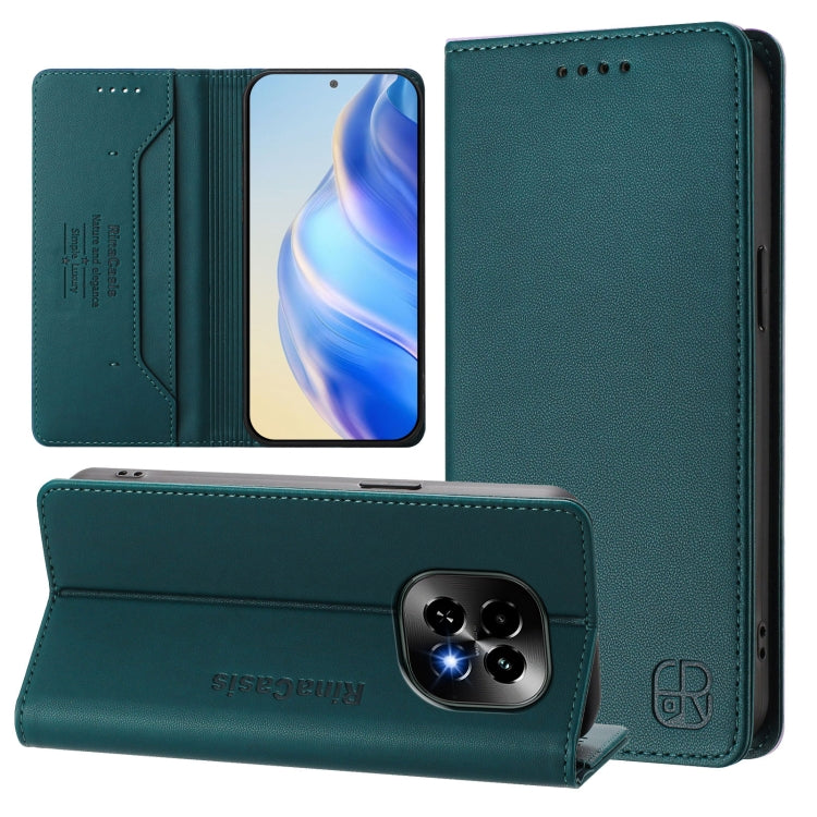 RC01 Dual-Folded Magnetic Suction RFID Leather Phone Case, For Realme C63 5G Global, For Realme Note 60 4G / C61 4G India, For Realme 13+ 5G, For Realme 13 Pro / 13 Pro+ 5G, For Realme GT 6 5G / GT 6T 5G Global, For Realme C63 / C61 4G Global