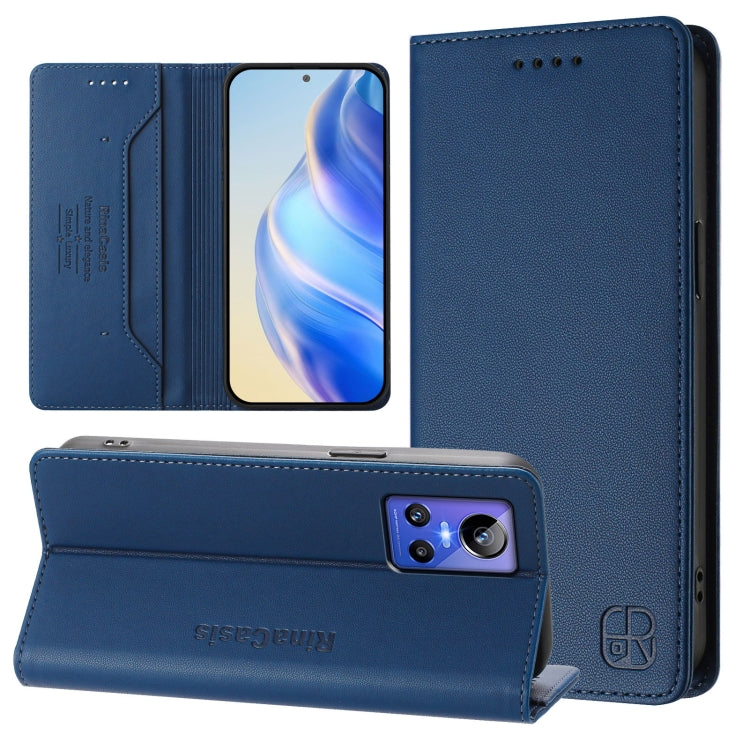 RC01 Dual-Folded Magnetic Suction RFID Leather Phone Case, For Realme C30 4G / Narzo 50i Prime / C30s, For Realme GT Neo 3T, For Realme 9 Pro+ 5G / 9 4G Global, For Realme GT Neo 3, For Realme 8 5G / 9 5G Indian / V13 5G                                ...