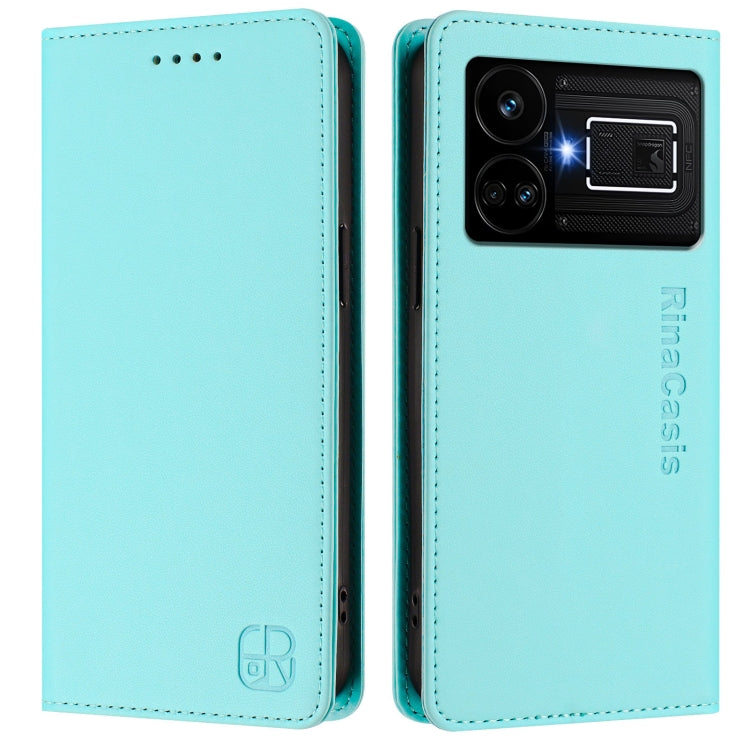 RC01 Dual-Folded Magnetic Suction RFID Leather Phone Case, For Realme GT5 5G / GT5 5G 240W, For Realme 11 5G Global / 11X 5G, For Realme Narzo 60 Pro, For Realme C65 4G Global, For Realme C55 4G Global / Narzo N55, For Realme C33 2022 / 2023 Global