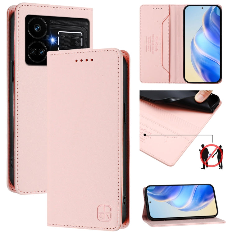 RC01 Dual-Folded Magnetic Suction RFID Leather Phone Case, For Realme GT5 5G / GT5 5G 240W, For Realme 11 5G Global / 11X 5G, For Realme Narzo 60 Pro, For Realme C65 4G Global, For Realme C55 4G Global / Narzo N55, For Realme C33 2022 / 2023 Global
