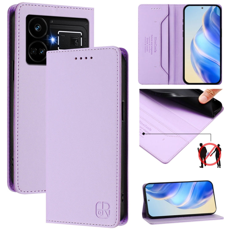 RC01 Dual-Folded Magnetic Suction RFID Leather Phone Case, For Realme GT5 5G / GT5 5G 240W, For Realme 11 5G Global / 11X 5G, For Realme Narzo 60 Pro, For Realme C65 4G Global, For Realme C55 4G Global / Narzo N55, For Realme C33 2022 / 2023 Global