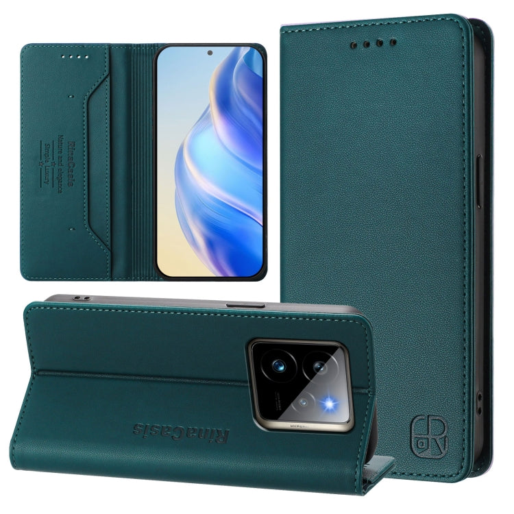 RC01 Dual-Folded Magnetic Suction RFID Leather Phone Case, For Realme C71 4G India, For Realme 15 5G / 15 Pro 5G, For Realme C71 4G Global, For Realme 14 Pro+ 5G, For Realme 14 Pro 5G, For Realme GT 7 Pro 5G