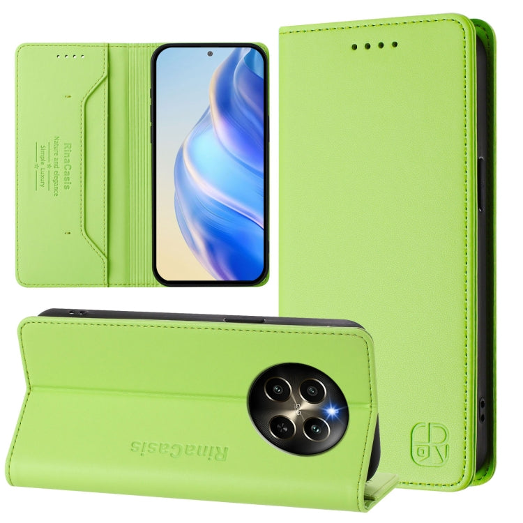RC01 Dual-Folded Magnetic Suction RFID Leather Phone Case, For Realme P1 Pro, For Realme 12+ 5G / Narzo 70 Pro 5G India, For Realme 12 5G Global, For Realme Note 50 4G / C51 4G / C53 4G, For Realme C67 4G Global, For Realme 11 4G Global