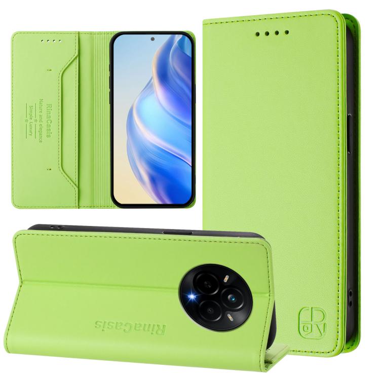 RC01 Dual-Folded Magnetic Suction RFID Leather Phone Case, For Realme C71 4G India, For Realme 15 5G / 15 Pro 5G, For Realme C71 4G Global, For Realme 14 Pro+ 5G, For Realme 14 Pro 5G, For Realme GT 7 Pro 5G