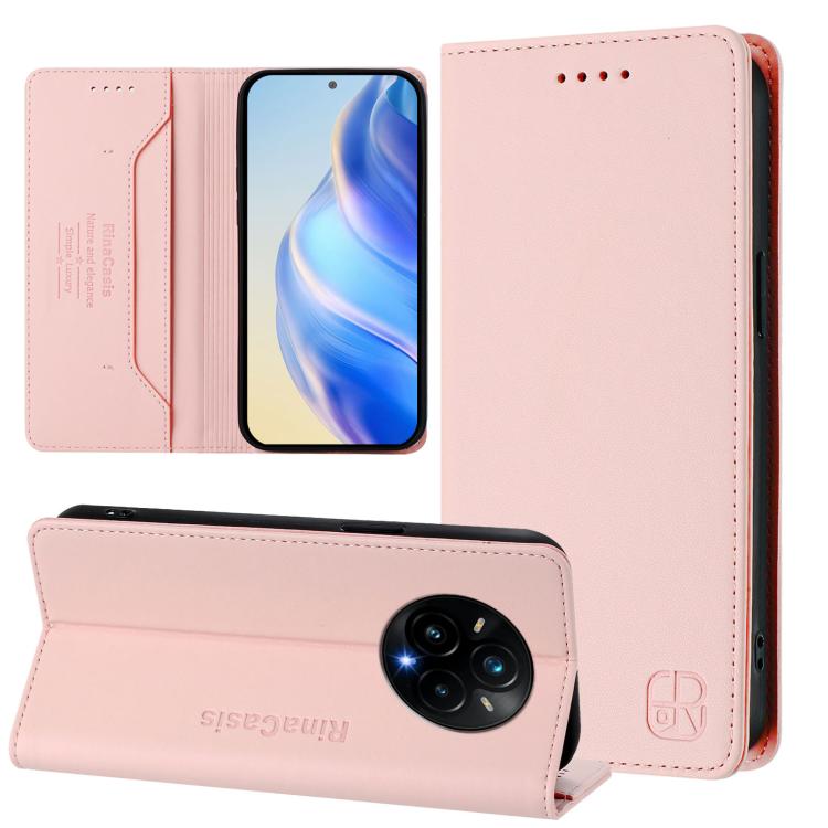 RC01 Dual-Folded Magnetic Suction RFID Leather Phone Case, For Realme C71 4G India, For Realme 15 5G / 15 Pro 5G, For Realme C71 4G Global, For Realme 14 Pro+ 5G, For Realme 14 Pro 5G, For Realme GT 7 Pro 5G