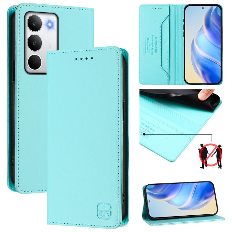 RC01 Dual-Folded Magnetic Suction RFID Leather Phone Case, For Realme C71 4G India, For Realme 15 5G / 15 Pro 5G, For Realme C71 4G Global, For Realme 14 Pro+ 5G, For Realme 14 Pro 5G, For Realme GT 7 Pro 5G