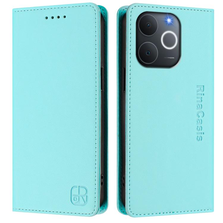 RC01 Dual-Folded Magnetic Suction RFID Leather Phone Case, For Realme C71 4G India, For Realme 15 5G / 15 Pro 5G, For Realme C71 4G Global, For Realme 14 Pro+ 5G, For Realme 14 Pro 5G, For Realme GT 7 Pro 5G