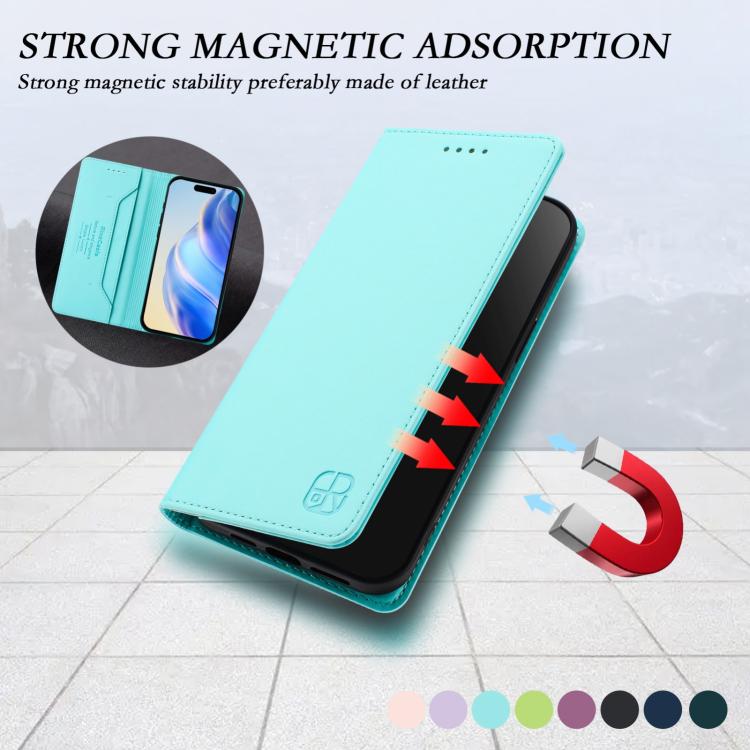 RC01 Dual-Folded Magnetic Suction RFID Leather Phone Case, For Realme C71 4G India, For Realme 15 5G / 15 Pro 5G, For Realme C71 4G Global, For Realme 14 Pro+ 5G, For Realme 14 Pro 5G, For Realme GT 7 Pro 5G