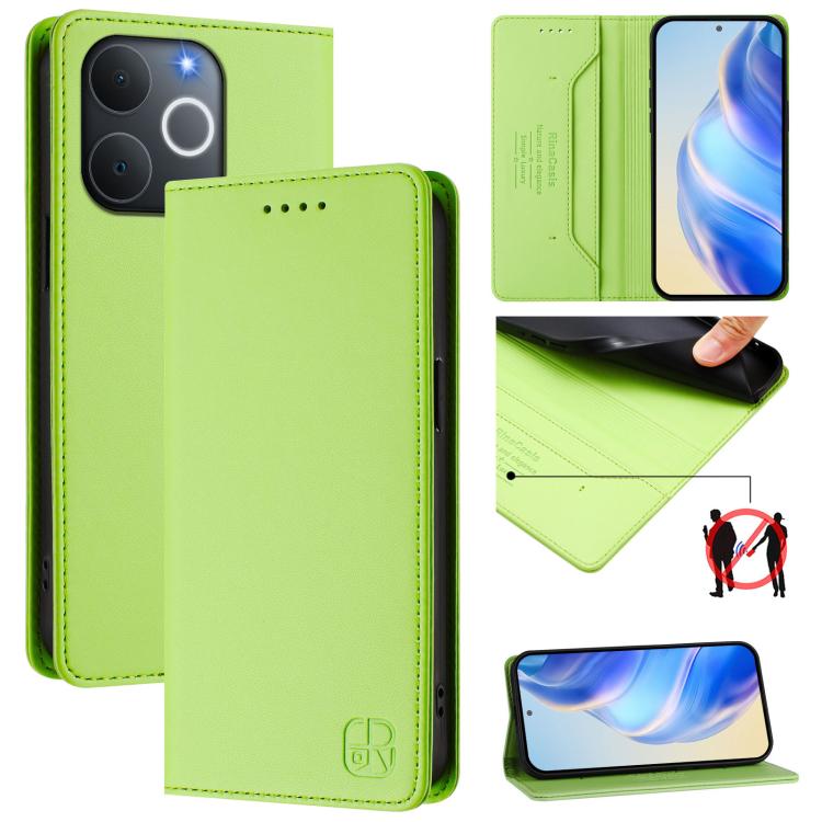 RC01 Dual-Folded Magnetic Suction RFID Leather Phone Case, For Realme C71 4G India, For Realme 15 5G / 15 Pro 5G, For Realme C71 4G Global, For Realme 14 Pro+ 5G, For Realme 14 Pro 5G, For Realme GT 7 Pro 5G