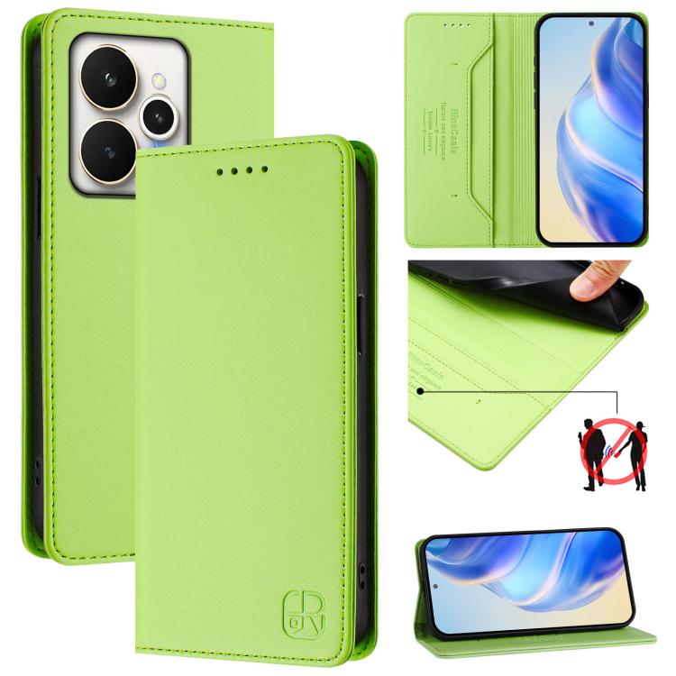 RC01 Dual-Folded Magnetic Suction RFID Leather Phone Case, For Realme C71 4G India, For Realme 15 5G / 15 Pro 5G, For Realme C71 4G Global, For Realme 14 Pro+ 5G, For Realme 14 Pro 5G, For Realme GT 7 Pro 5G