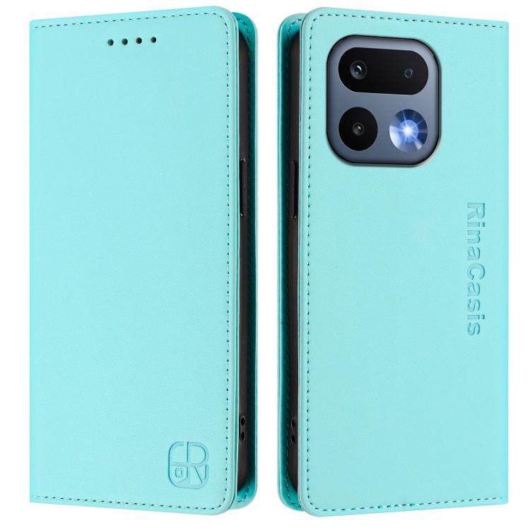 RC01 Dual-Folded Magnetic Suction RFID Leather Phone Case, For Realme 16 Pro 5G Global, For Realme Note 70 4G / 70T 4G, For Realme C100 5G / C83 India / C85 / 15X, For Realme P4 Pro 5G, For Realme P4, For Realme 15T 5G Global